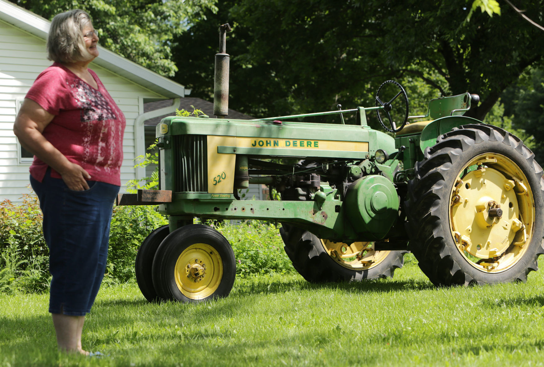 Sally with tractor